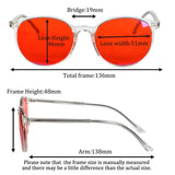 red glasses red blue light glasses for better sleep blue light blocking glasses orange lenses Tr90  women eyeglasses SH2022