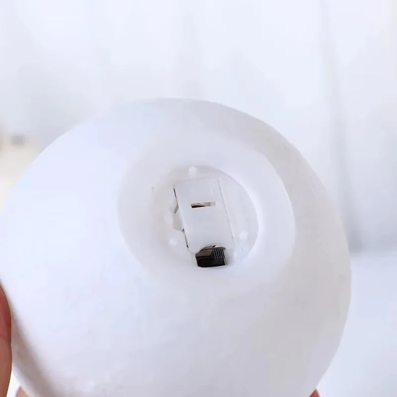 LED Night Light Moon Lamp DIY Starry Lamp Full Moon 3D Lamp Bedroom Decor Kids Birthday Gift Battery Power with Wooden Stand