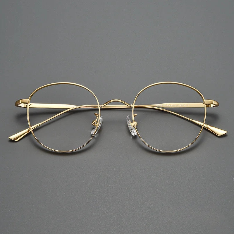 Titanium Glasses Frame Retro Round Wide-rimmed Men's Glasses Frame Anti-blue Light Optical Prescription Women Glasses Frame 835