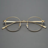 Titanium Glasses Frame Retro Round Wide-rimmed Men's Glasses Frame Anti-blue Light Optical Prescription Women Glasses Frame 835