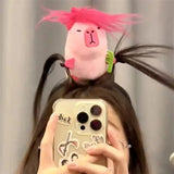 5PCS Headband Cartoon Mouse Hairband New Cartoon Plush Doll Headband French Wide-brim Hairpin Photo Headwear Creative Girl Gift
