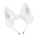 Y5GC Bendable Cats Ear Hairband Plush Animal Ear Hairband For Anime Enthusiasts Roleplay and Halloween Party DressingUp Props