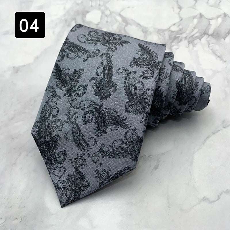 MUGIVALA 8cm New Fashion Men's Floral Tie Necktie Suit Men Business Wedding Party Formal Neck Ties Gifts Cravat Floral Blue