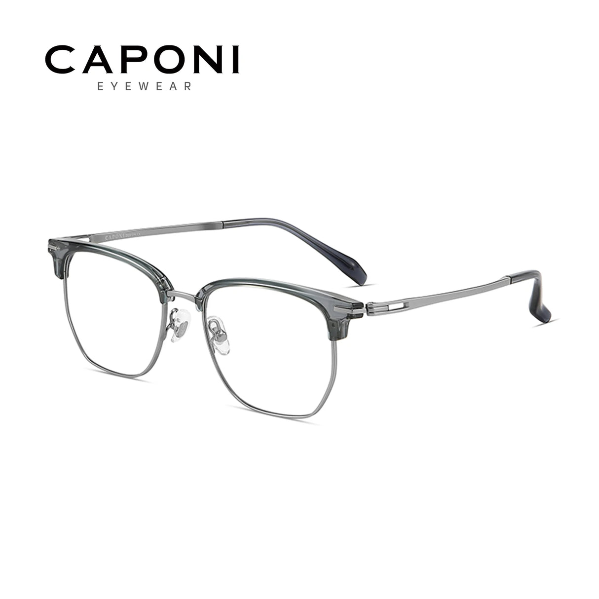 CAPONI Original Designer Men Glasses Frames Pure Titanium  Business Eyewear Anti Blue Light Multifunctional Frame Glasses J23615