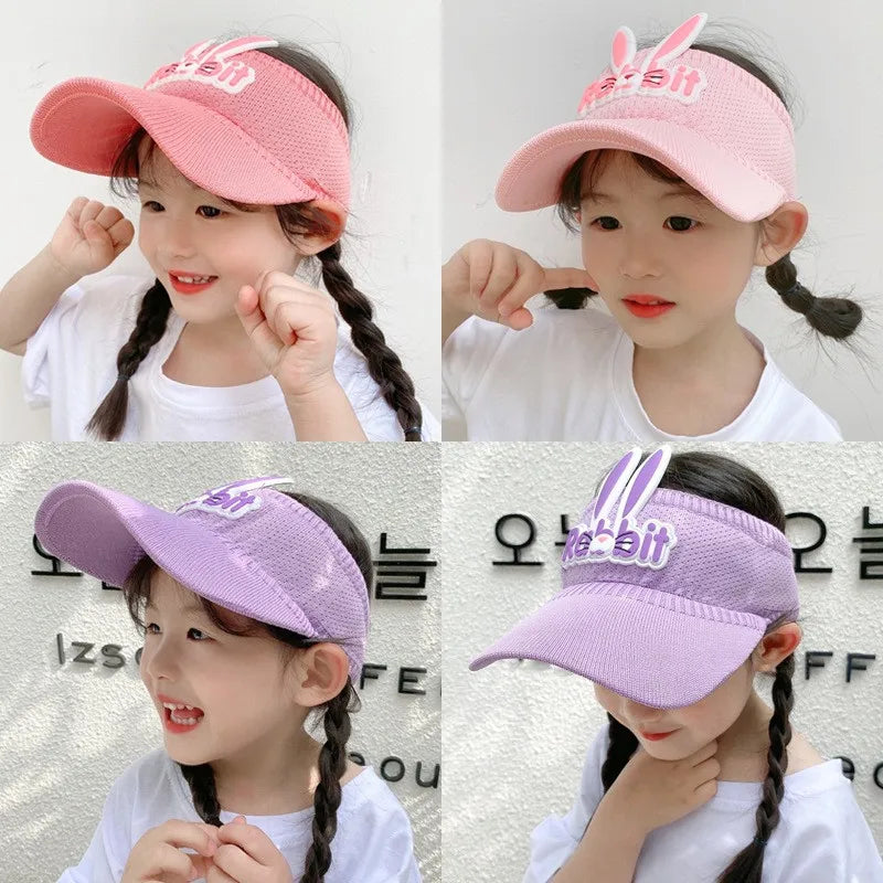 Sport Empty Top Cap Sun Hats for Baby Girls Boys Visor Hat Adjustable Outdoor Cap