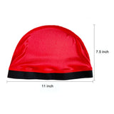 New Unisex Silky Dome Cap For Men Elastic Band Silky Durag Bandanas Bottom Wig Cap Spandex Cooling Cap Silk Based Beanie Bonnet