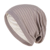 Unisex Men Women Beanie Cotton Night Sleep Cap Bonnet Chemo Hat Headwear Turban Baggy Hair Care Nightcap Pullover Hat Solid Colo