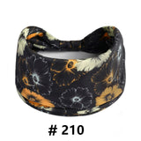Leopard Print Headbands for Women Wide Boho Turban Head Wraps Cotton Knotted Elastic Hairbands Non Slip Workout Hair Accessories