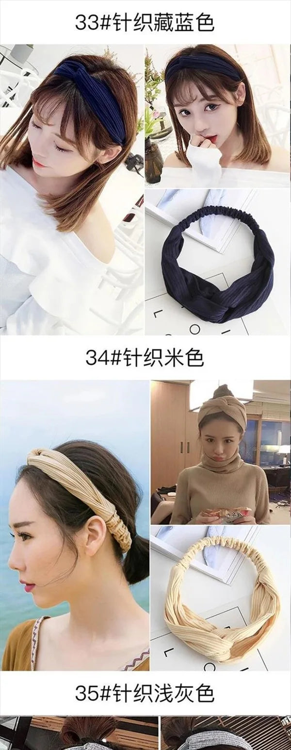 Cross elastic headband chiffon silk headband ladies headband hair accessory sports face wash