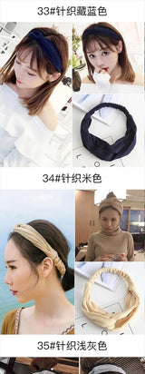 Cross elastic headband chiffon silk headband ladies headband hair accessory sports face wash