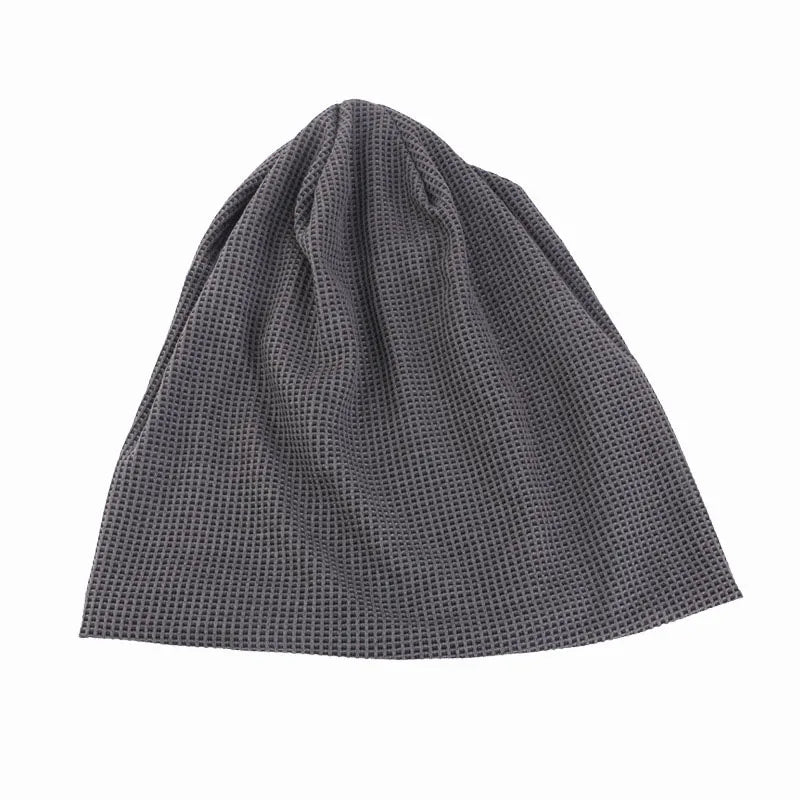 Unisex Men Women Beanie Cotton Night Sleep Cap Bonnet Chemo Hat Headwear Turban Baggy Hair Care Nightcap Pullover Hat Solid Colo