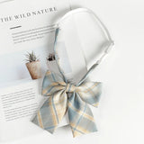 Fashion JK Bowtie Women College Student Collar Tie Cotton Plaid Bowknot Lolita Girls Adjustable Butterfly Anime Cosplay Cravat
