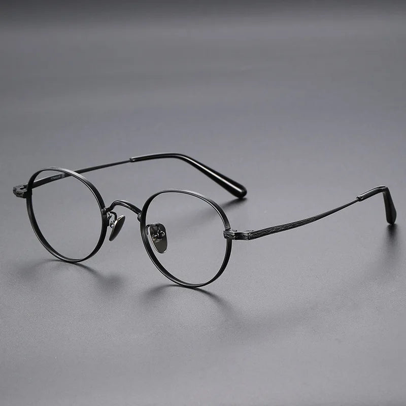 2025 Fashion Eyewear Retro Pure Titanium Round Glasses Comfortable Optical Prescription Eyeglasses Frame Men Women Brand Desgin
