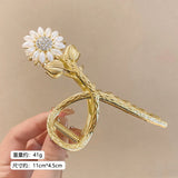 New Sweet Flower Durian Hair Claw Clip Ponytail Grab Hair Clips Shark Clip Woman Hairpins For Girl Hair Accessories Headdress