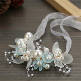 Elegant Girls Headband Lmitated Pearl Hair Headdress Baby Girls Flower Wreath Bride Garland Head Hoop Wedding Headbands Hair