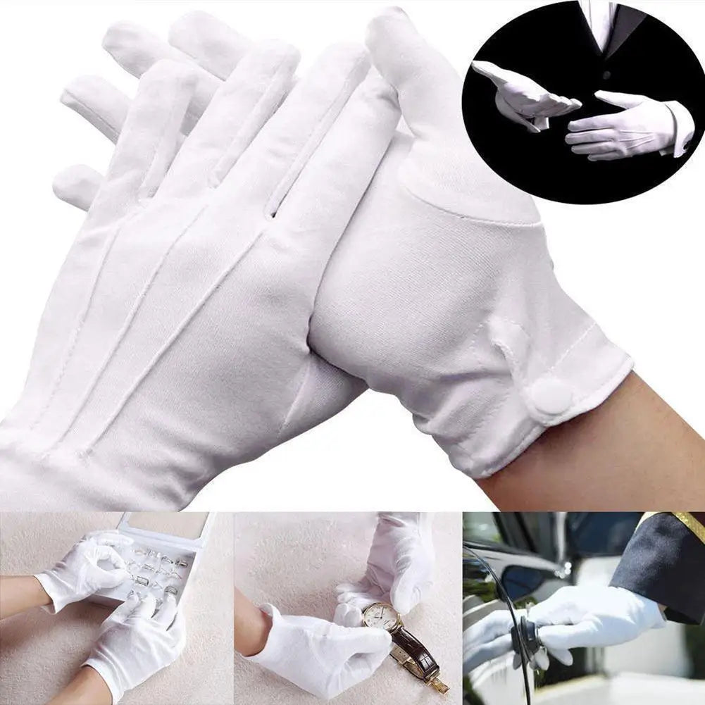 Adult White Formal Gloves Men Tuxedo Guard Parade Santa Inspection Dress Cheap Working Gloves