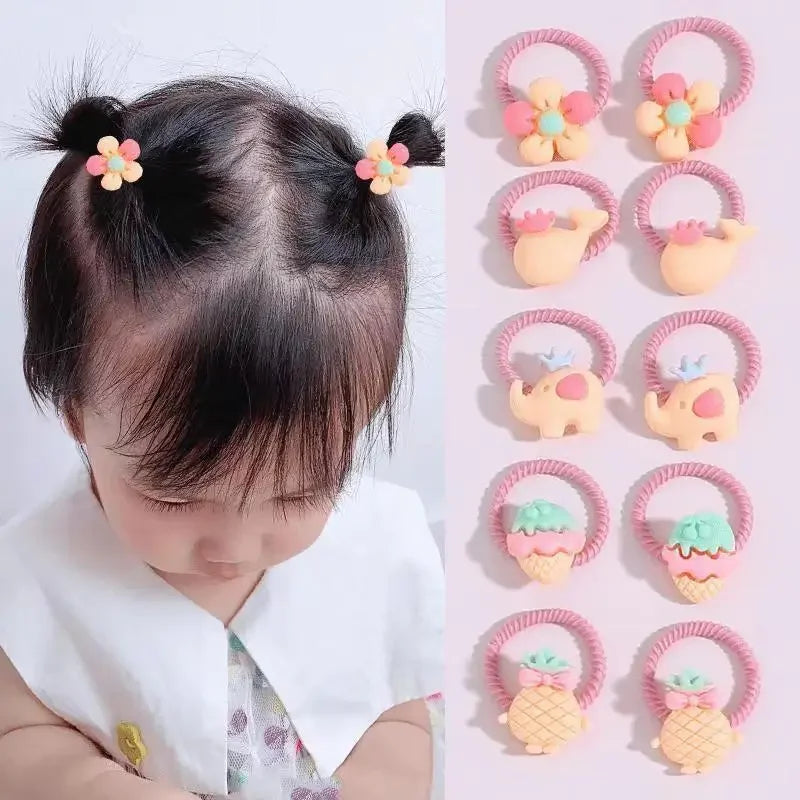 Baby Girls Small Tie Head Rope Children's Rubber Band Does Not Hurt Hair Elastic Hair Bands Kids Hair Chirp Scrunchies Headdress