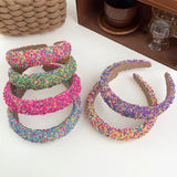 Sweet Donut Candy-Colored Wide Edge Headband for Girls Women Hairband Adult Fashion Hair Headwear Party Jewley Accessories