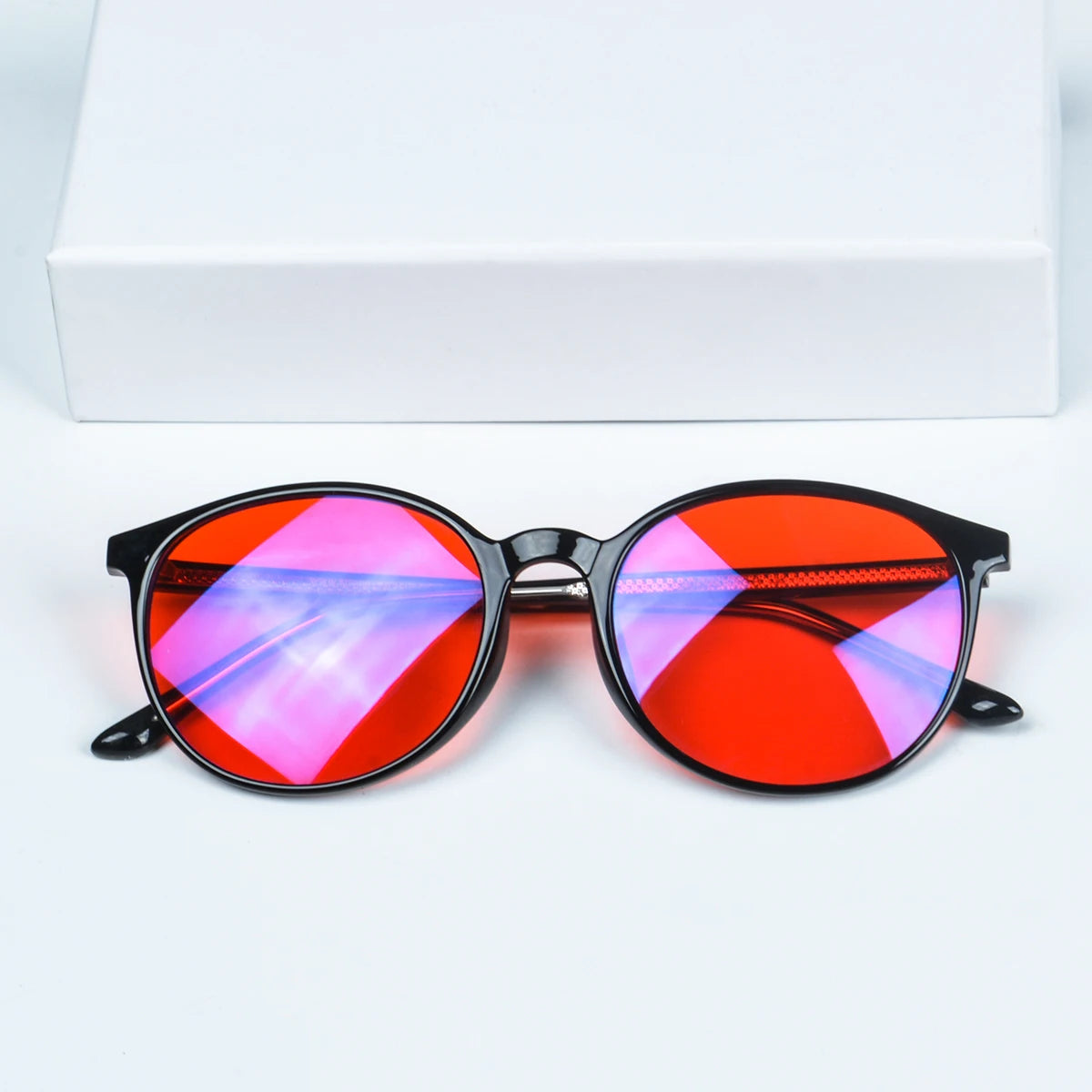 red glasses red blue light glasses for better sleep blue light blocking glasses orange lenses Tr90  women eyeglasses SH2022
