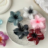 Hawaiian Gradient Hair Clips Flower Hair Claws Big Size Fashion Head wear Hairpin for Women Girls Crab Barrette Hair Accessories