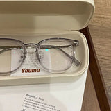 0 ~ -6.0 Myopia Glasses  Blue Light Resistant Flat Glasses Oval Resin Lenses Men Computer Optical Eyeglasses Unisex