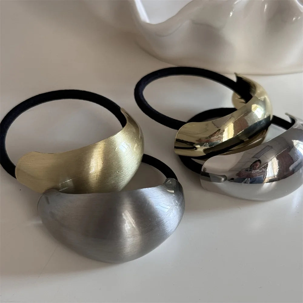 irregular and minimalist curved elastic hairrope retro fashion and personality head rope temperament and versatile rubber band