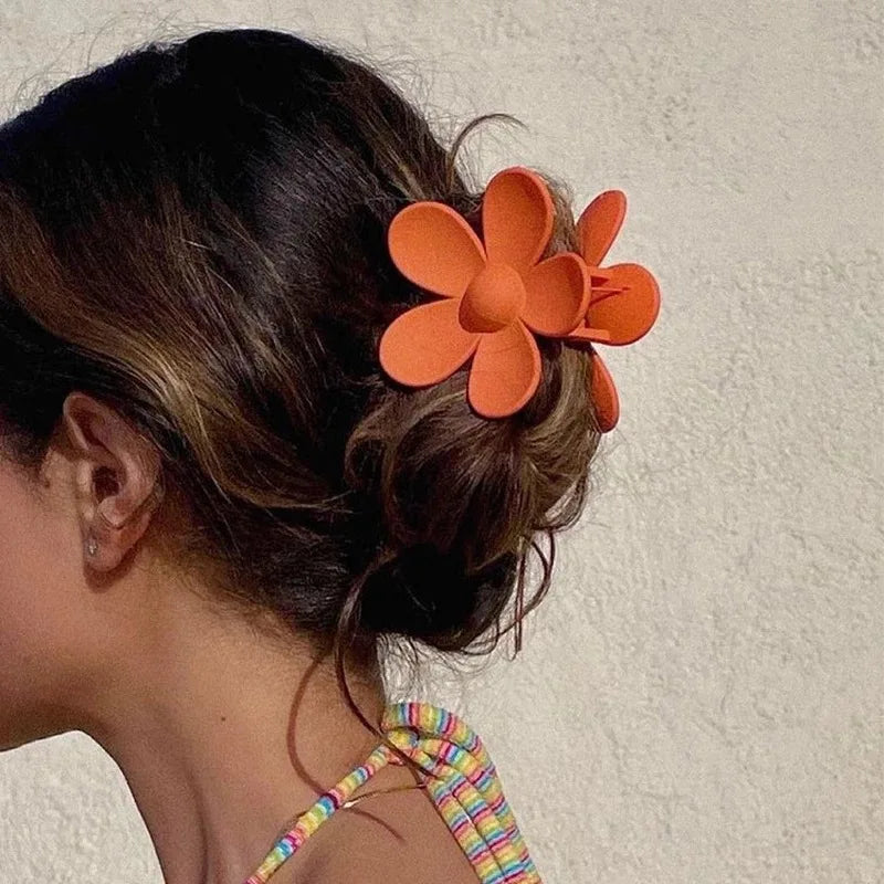 Large Flower Claw Clips For Women Fashion Hair Claw Hair Clamps Girls Matte Hairpins Sweet Headwear Barrette Hair Accessories
