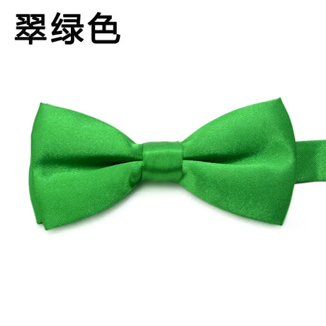 Fashion Kids Solid Color Bow Ties Imitation Silk Student Bowties Soft Black Red Butterfly Bowknot Wedding Party Cute Pet Cravat