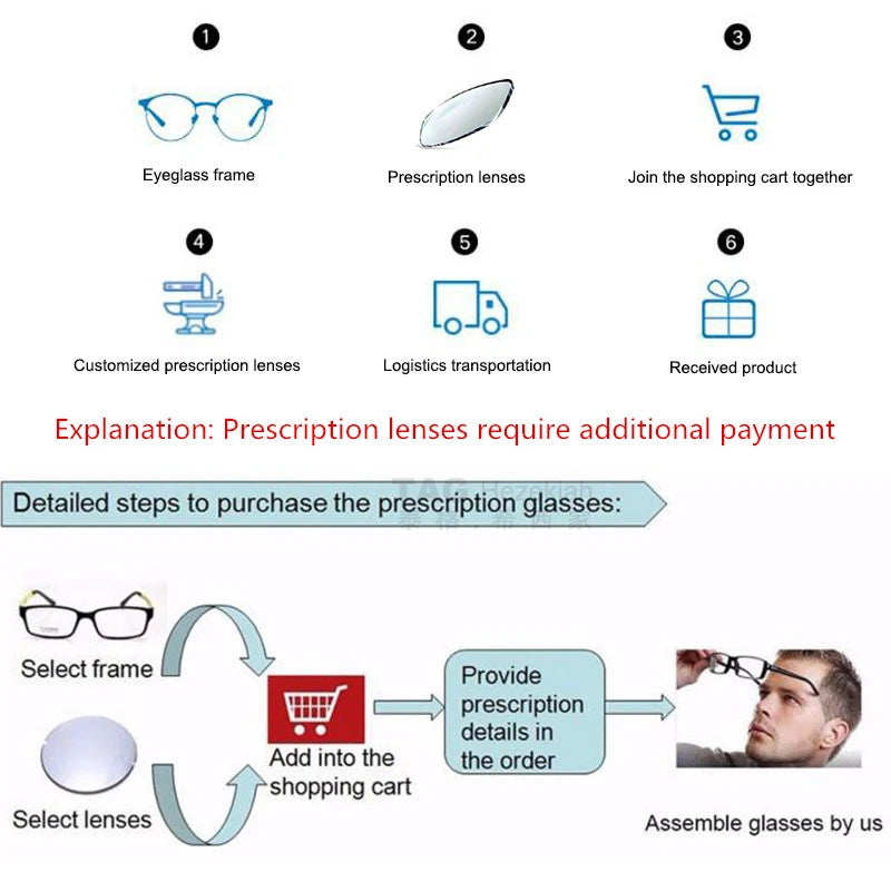 Titanium Alloy Glasses Frames Men Eyewear Optical Prescription Glasses Frame Large Face Eyeglasses square Myopia Retro spectacle