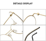Handmade Round Titanium Glasses Frames 5518 Retro Men Double Beam Round No Screw Eyeglasses Denmark Brand Lightweight Women