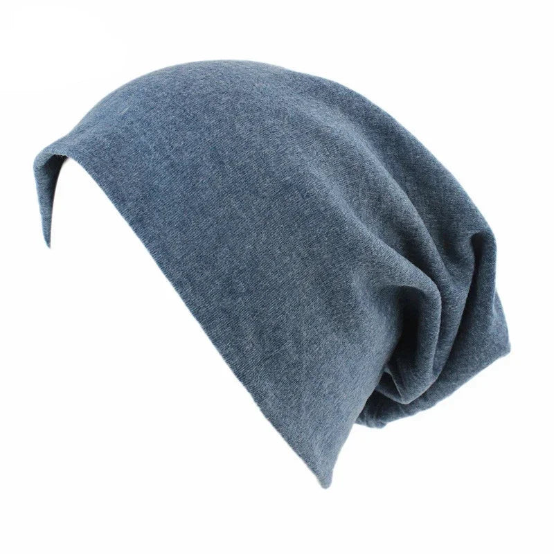Women Men Sleeping Hat Baggy Beanie Satin Lined Night Unisex Sleep Cap Hair Care Bonnet Hair Loss Nightcap Pullover Hat Headwear