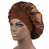 High Elastic Satin Solid Sleeping Hat 1Pcs Hair Care Bonnet Nightcap Multi-color Reusable Women Home Sleeping Cap Accessories
