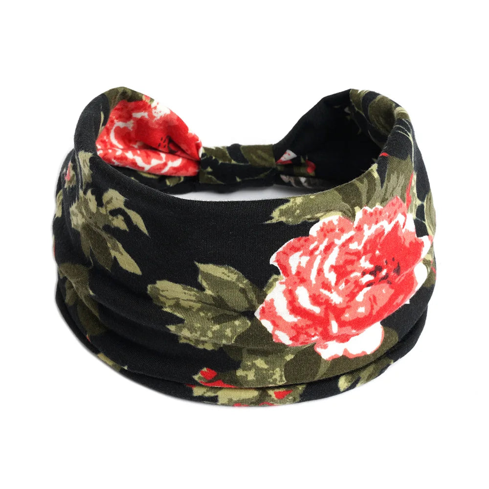 Women Hair Bands Headband Bohemian Sports Run Bandage Elastic Girl Wide Headband Print Wide Headwrap Headpiece Hairband Ladies