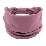 Headwrap Solid Color Knot Wide Headbands for Women Soft Cotton Sports Elastic Hair Bands Accessories Yoga Bandana Bandage