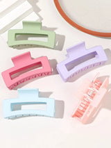 7 Pcs Big Hair Claw Clips 3.4" Non-slip Big Square Matte for Women Girls, Strong Hold Banana Clips for Thick Thin Hair