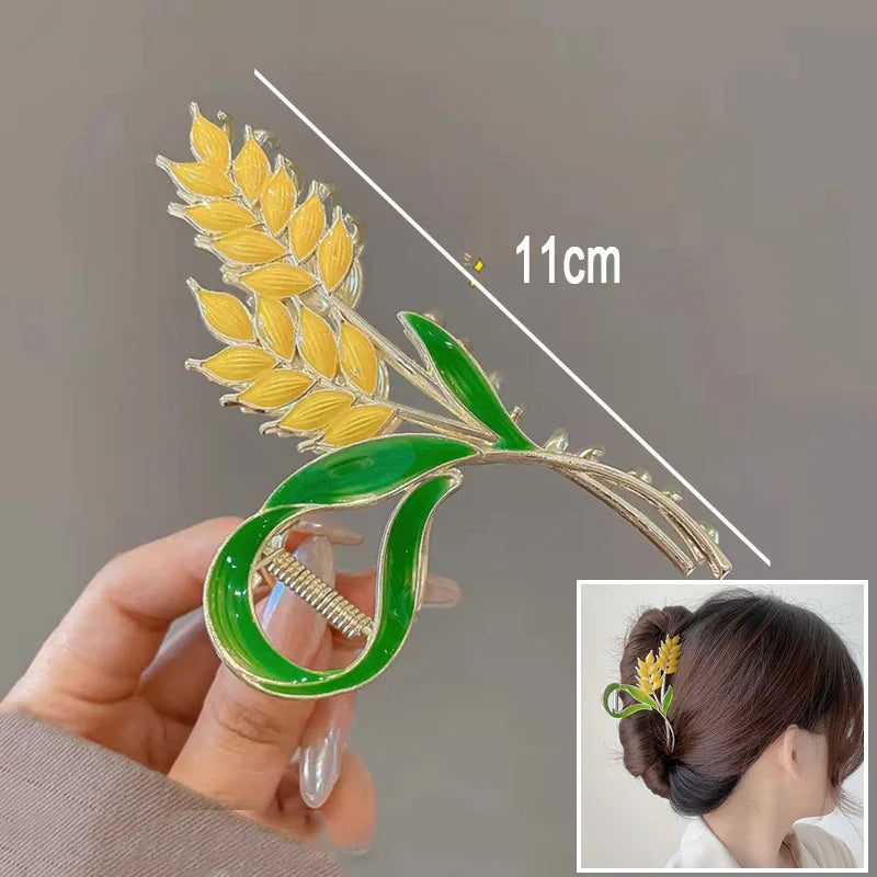 New Sweet Flower Durian Hair Claw Clip Ponytail Grab Hair Clips Shark Clip Woman Hairpins For Girl Hair Accessories Headdress