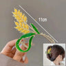New Sweet Flower Durian Hair Claw Clip Ponytail Grab Hair Clips Shark Clip Woman Hairpins For Girl Hair Accessories Headdress