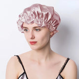 Large 100 Silk Sleeping Cap For Women Hair Bonnets Head Cover Hair Loss Hats Luxury Silk Bonnets Night Hair Wrap Mulberry Silk