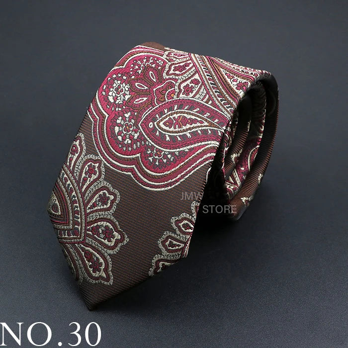 New Design Wedding Men Tie Grey Brown Green Paisley Flower Neckties Men Business Dropshipping Groom Collar Accessories Gift