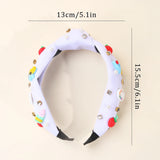 Knotted Wide Headbands Diadem For Back To School Pearls Pencil Hair Bands Kids Head Hoop Girls Children Daily Tiara Accessories