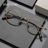 2025 Fashion Eyewear Retro Pure Titanium Round Glasses Comfortable Optical Prescription Eyeglasses Frame Men Women Brand Desgin
