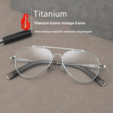 Classic Desgin Pure TitaniumDouble Bridge Glasses Men Optical Frame Luxury Ultra Light Eyegalsses Frames Myopia Eyewear Frame