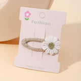 1pcs Ins Daisy Flower Hair Clips Baby Girl Hairpins for Kids Lace White Barette Princess Hooks Infant Accessories Korean