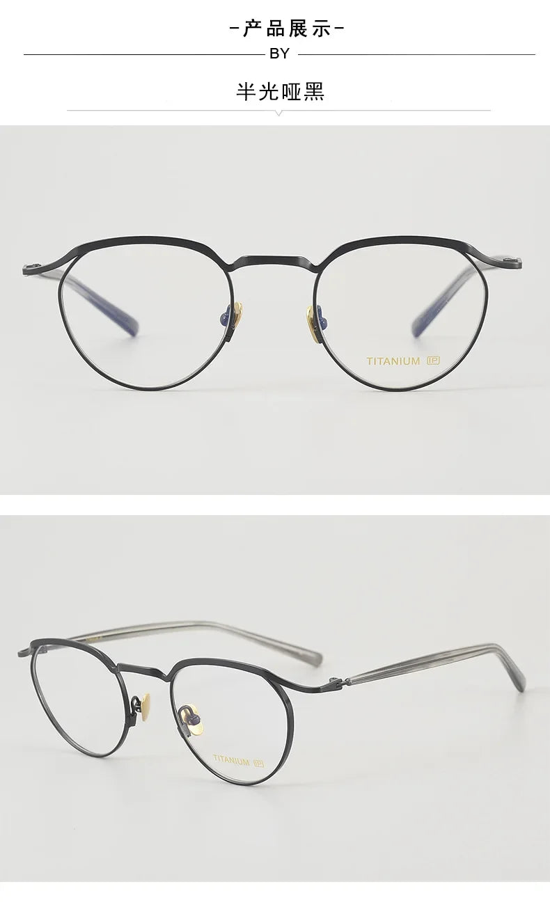 Top Quality Acetate Titanium Optical Glasses Frame Luxury Vintage Computer Eyeglasses Designer Ultra-Light  Eyewear