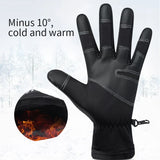 Motorcycle Gloves Winter Thermal Fleece Lined Winter Water Resistant Skin-friendly Touch Screen Outdoor Moto Riding Ski Gloves