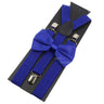 Elastic Leather Suspenders Bowtie Set Braces Men Women Sage Green Adjustable Braces Straps For Wedding Y-Back Shirt Accessories