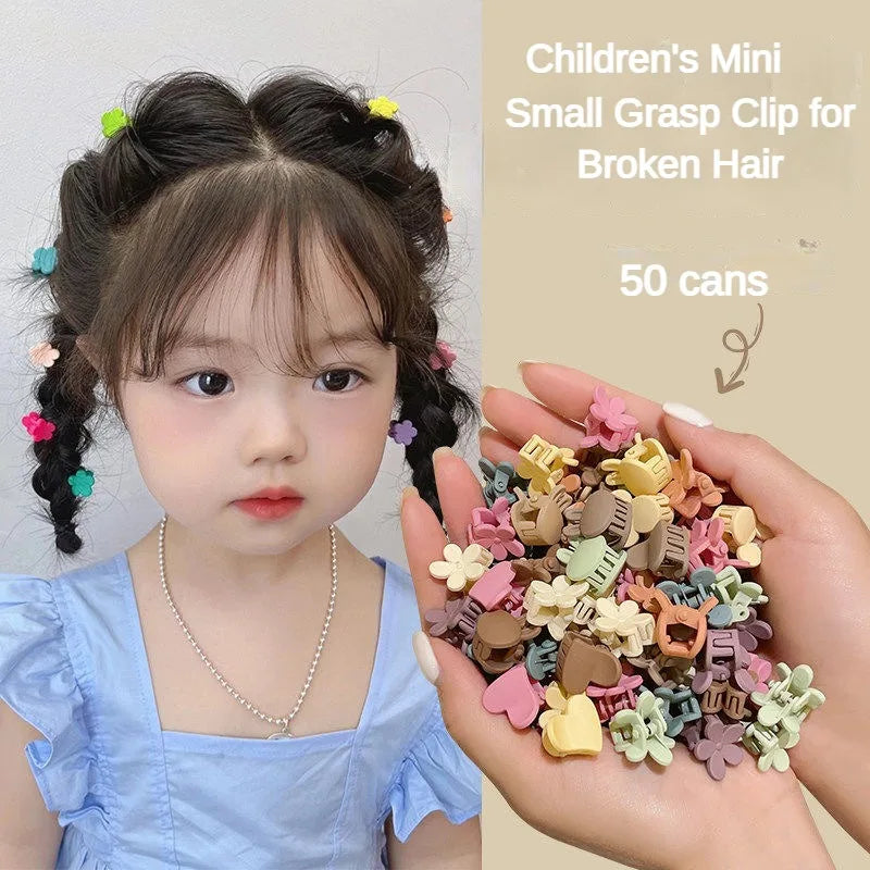 Colorful Candy Clasp Clip Mini Small Princess Head Broken Hair Clip Summer Forehead Bangs Side Clip Broken Hair Headpiece.