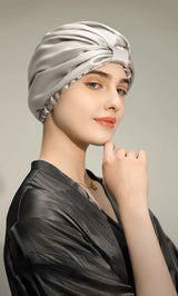 Pure Silk Night Caps Mulberry Silk Sleeping Bonnet Hair Loss Hat Natural Silk Turban For Hair Sleeping Silk Headwrap For Women
