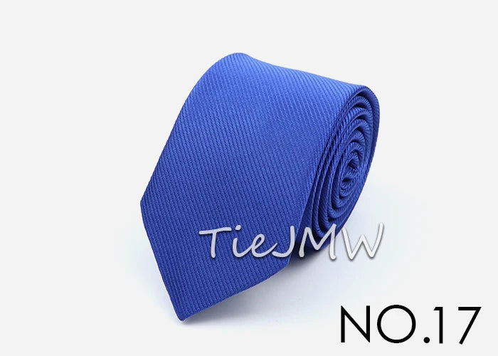 Men Solid Classic Ties Formal Striped Business 6cm Slim Necktie for Wedding Tie Skinny Groom Cravat