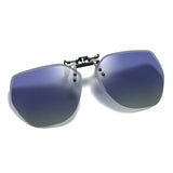 Oversized Polarized Clip-on Sunglasses Men Frameless Filter UV400 Protection Polygon Eyewear Clip Lens Sun Glasses